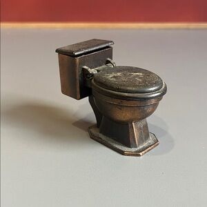 Vintage Bronze Miniature Toilet Pencil Sharpener